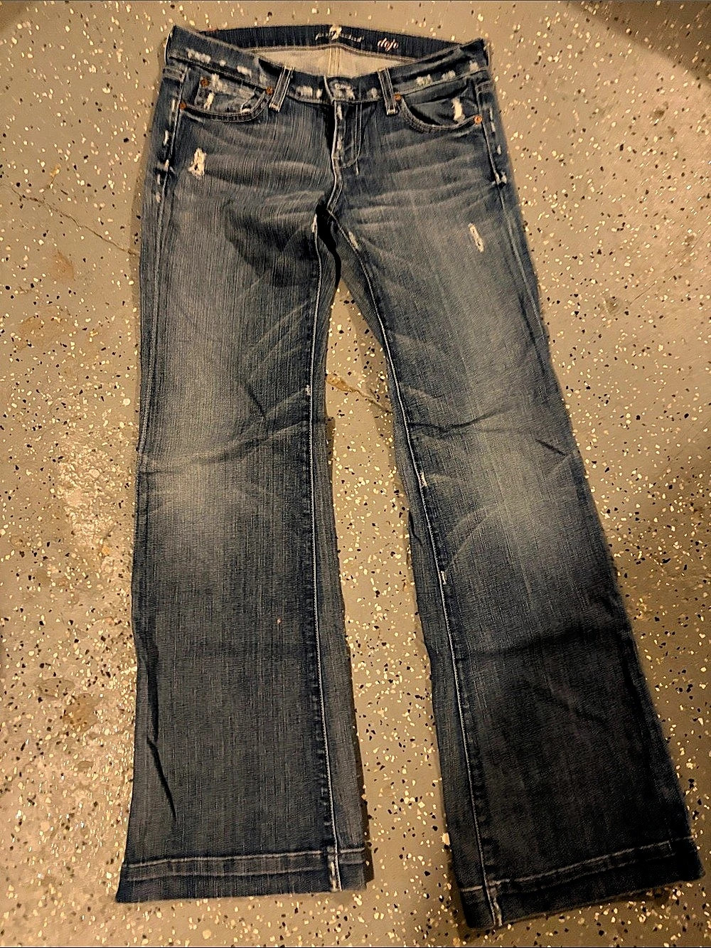 7 for All Mankind Dojo Bootcut Jeans Blue Waist 27